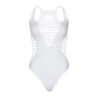 LEG AVENUE - BODY TANGA RACERBACK BLANCO