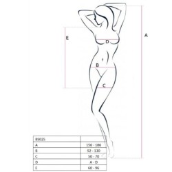 PASSION - WOMAN BS025 BODYSTOCKING ESTILO VESTIDO BLANCO TALLA ÚNICA