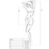 PASSION - WOMAN BS025 BODYSTOCKING ESTILO VESTIDO BLANCO TALLA ÚNICA
