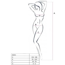 PASSION - WOMAN BS031 BODYSTOCKING NEGRO TALLA ÚNICA