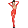 PASSION - WOMAN BS031 BODYSTOCKING ROJO TALLA ÚNICA