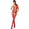 PASSION - WOMAN BS054 BODYSTOCKING ROJO TALLA ÚNICA