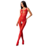PASSION - WOMAN BS078 BODYSTOCKING TALLA ÚNICA ROJO