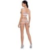 PASSION - WOMAN BS089 BODYSTOCKING BLANCO TALLA ÚNICA