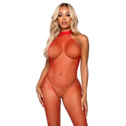 LEG AVENUE - LE FRIVOLE BODYSTOCKING - CUELLO RACER TALLA ÚNICA ROJO