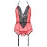 PASSION - PEONIA CORSET EROTIC LINE ROJO S/M