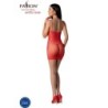 PASSION - BS096 BODYSTOCKING ROJO TALLA ÚNICA