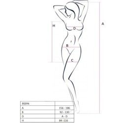 PASSION - BS096 BODYSTOCKING BLANCO TALLA ÚNICA