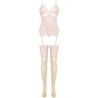 LIVCO CORSETTI FASHION - PERSINNE PEACH SET CORSET + PANTY + MEDIAS L/XL