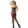 SUBBLIME - 952037 BODYSTOCKING DE REJILLA DE UN HOMBRO CON DIAMANTES NEGRO TALLA ÚNICA