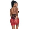 SUBBLIME - 952242 VESTIDO DE REJILLA ELÁSTICO DEGRADADO ROJO Y NEGRO TALLA ÚNICA