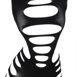 SUBBLIME - 952266 VESTIDO DE REJILLA ELÁSTICO MANGA LARGA NEGRO TALLA ÚNICA