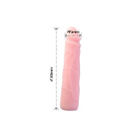 BAILE - DILDO SILICONA TACTO PIEL REALÍSTICO 23 CM