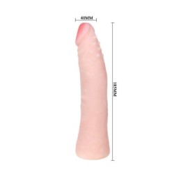 BAILE - DILDO SILICONA TACTO PIEL REALÍSTICO 19 CM COLOR CAJA ALEATORIO