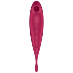 SATISFYER - TWIRLING PRO+ ESTIMULADOR Y VIBRADOR APP ROJO