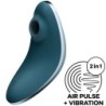 SATISFYER - VULVA LOVER 1 ESTIMULADOR Y VIBRADOR AZUL
