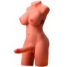 XISE - MIAH LADY BOY TORSO FEMENINO CON DILDO CON VIBRACIÓN Y THRUSTING 55 CM