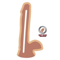 GET REAL - DUAL DENSITY DILDO 17 CM CON TESTÍCULOS NATURAL
