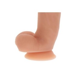 GET REAL - DILDO SILICONA 18 CM CON TESTÍCULOS NATURAL
