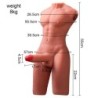 XISE - JASON HALF BODY TORSO REALÍSTICO MASCULINO CON THRUSTING Y VIBRACIÓN 55 CM