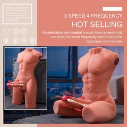 XISE - JASON HALF BODY TORSO REALÍSTICO MASCULINO CON THRUSTING Y VIBRACIÓN 55 CM