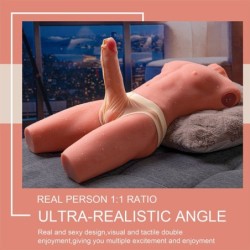 XISE - JASON HALF BODY TORSO REALÍSTICO MASCULINO CON THRUSTING Y VIBRACIÓN 55 CM