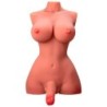 XISE - HERMOSA LADY BOY TORSO FEMENINO CON DILDO CON VIBRACIÓN Y THRUSTING 49 CM