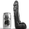 ALL BLACK - DILDO REALÍSTICO NEGRO SUAVE 20 CM