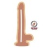 GET REAL - DUAL DENSITY DILDO 12 CM CON TESTÍCULOS NATURAL