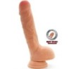 GET REAL - DUAL DENSITY DILDO 18 CM CON TESTÍCULOS NATURAL