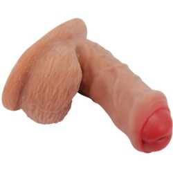 PRETTY LOVE - WARNELL DILDO ULTRA REALÍSTICO Y ELÁSTICO 9.5 CM MULATO