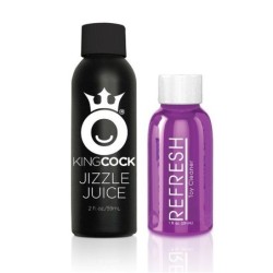 KING COCK - PENE REALÍSTICO EYACULADOR MARRÓN 22.86 CM