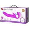 PRETTY LOVE - ZANINI DILDO STRAP-ON SIN ARNÉS 10 VIBRACIONES MORADO