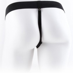 FETISH FANTASY SERIES - ARNÉS AJUSTABLE CONTROL REMOTO PENE REALÍSTICO CON TESTÍCULOS 17.8 CM