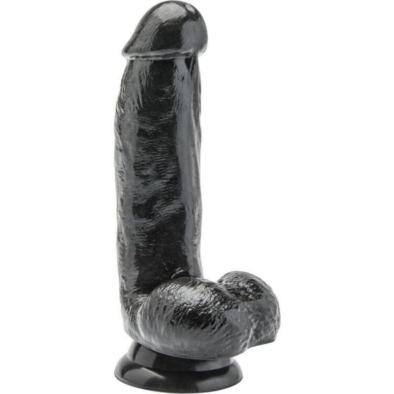 GET REAL - DILDO 12 CM CON TESTÍCULOS NEGRO