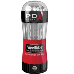 PDX ELITE - MASTURBADOR STROKER VIEWTUBE CONTROL ONDAS ESTIMULADORAS TRANSPARENTE