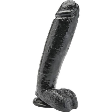 GET REAL - DILDO 25,5 CM CON TESTÍCULOS NEGRO