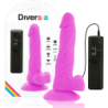 DIVERSIA - DILDO REALÍSTICO FLEXIBLE CON VIBRACIÓN LILA 18 CM -O- 4 CM