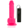DIVERSIA - DILDO REALÍSTICO FLEXIBLE CON VIBRACIÓN ROSA 20.5 CM -O- 4.2 CM