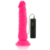 DIVERSIA - DILDO REALÍSTICO FLEXIBLE CON VIBRACIÓN ROSA 21 CM -O- 4.9 CM