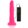 DIVERSIA - DILDO REALÍSTICO FLEXIBLE CON VIBRACIÓN ROSA 23 CM -O- 4.3 CM
