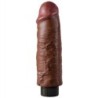KING COCK - DILDO VIBRADOR MARRÓN 15.24 CM