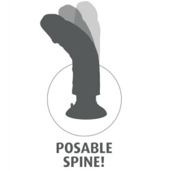 KING COCK - DILDO VIBRADOR MARRÓN 15.24 CM