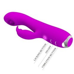 PRETTY LOVE - RACHEL VIBRADOR RECARGABLE CON ONDAS ESTIMULADORAS MORADO