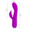 PRETTY LOVE - RACHEL VIBRADOR RECARGABLE CON ONDAS ESTIMULADORAS MORADO