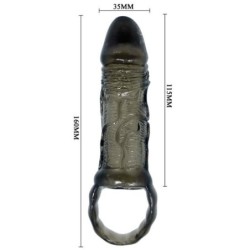 BAILE - FUNDA EXTENSORA PENE CON STRAP PARA TESTÍCULOS 11.5 CM