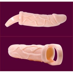 BAILE - FUNDA EXTENSORA PENE CON VIBRACIÓN Y STRAP PARA TESTÍCULOS 13.5 CM