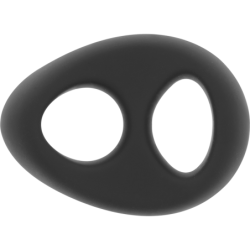 POWERING - SUPER FLEXIBLE Y RESISTENTE ANILLO PENE Y TESTÍCULOS  PR13  NEGRO