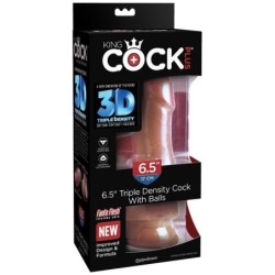 KING COCK - PLUS 3D DILDO CON TESTÍCULOS 17 CM