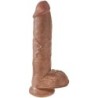 KING COCK - PENE REALÍSTICO CON TESTÍCULOS 19.8 CM CARAMELO